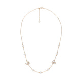 Butterfly and Freshwater Pearl Short Necklace