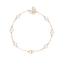 Butterfly and Freshwater Pearl Bracelet