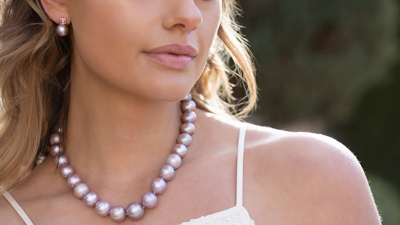 Kasumiga Pearl Earrings & Strand