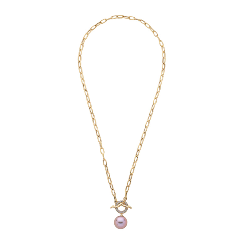 Teton Outline Paperclip Chain Necklace