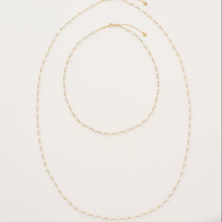 Petite  Akoya Sparkle Chain Necklace