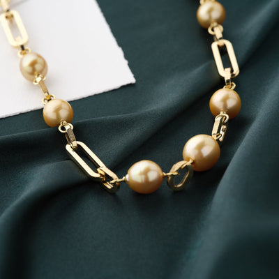 Amalfi Golden South Sea Pearl Necklace