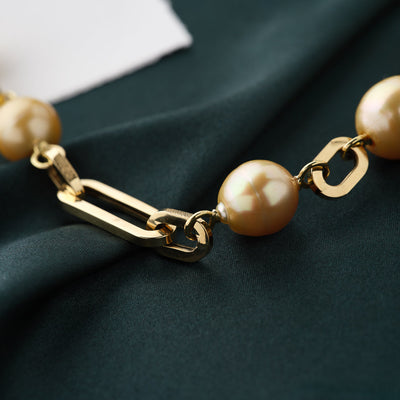 Amalfi Golden South Sea Pearl Necklace