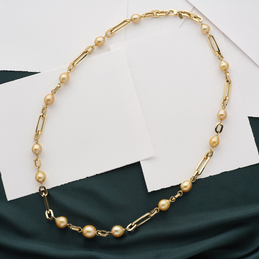 Amalfi Golden South Sea Pearl Necklace