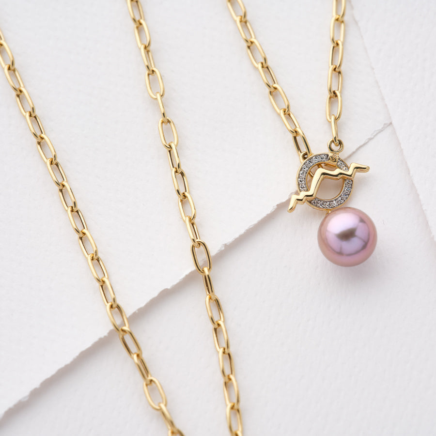 Teton Outline Paperclip Chain Necklace