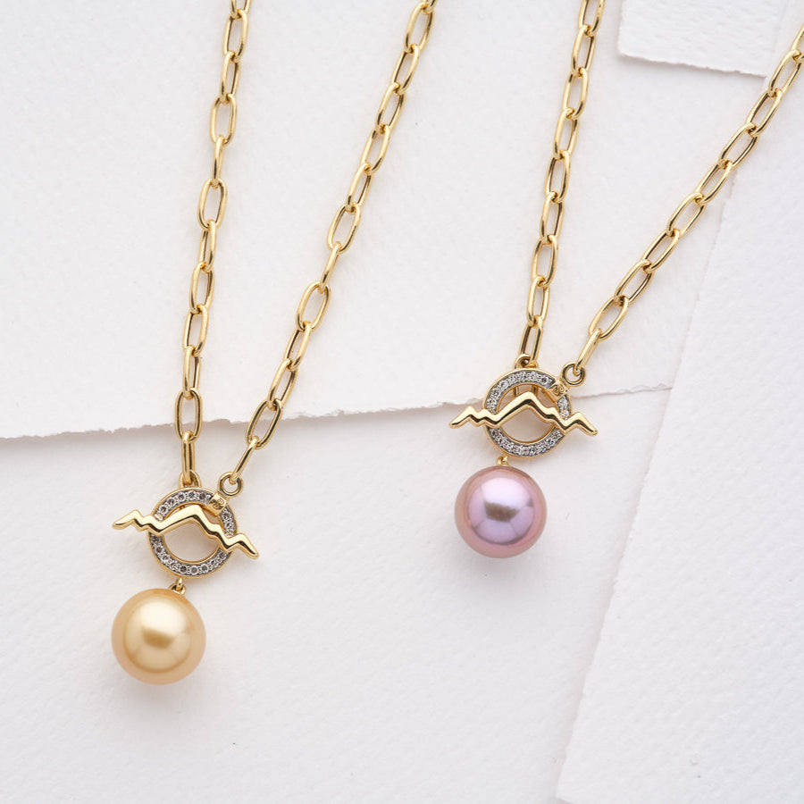 Teton Outline Paperclip Chain Necklace