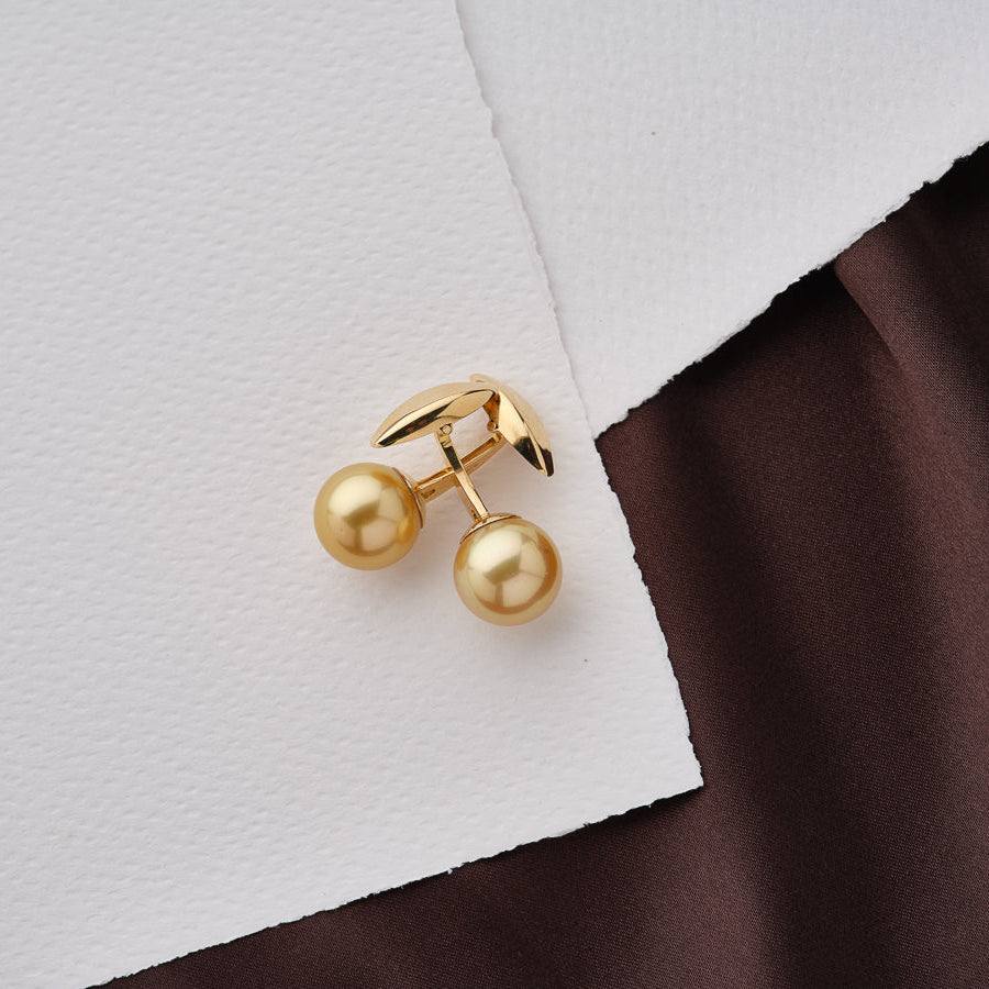 Golden South Sea Pearl Cufflinks