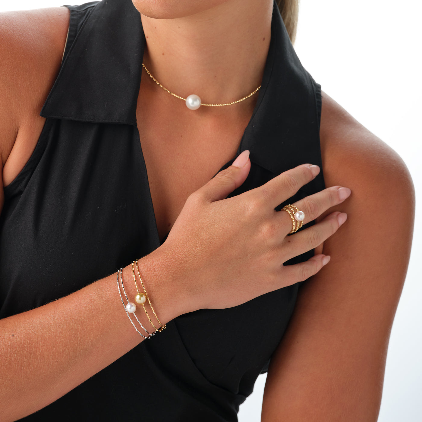 Petite Akoya Pearl Wrap Bracelet