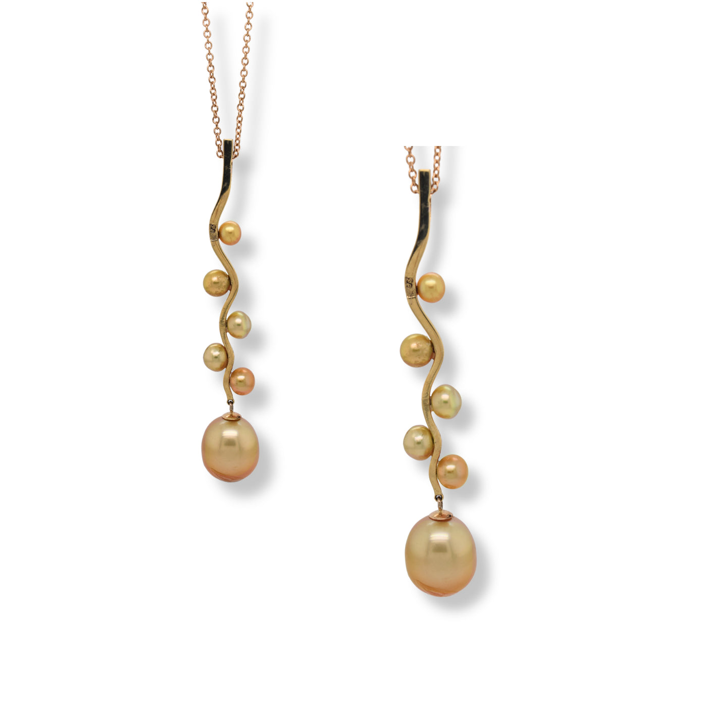 Golden Twig Keshi Pearl Pendant
