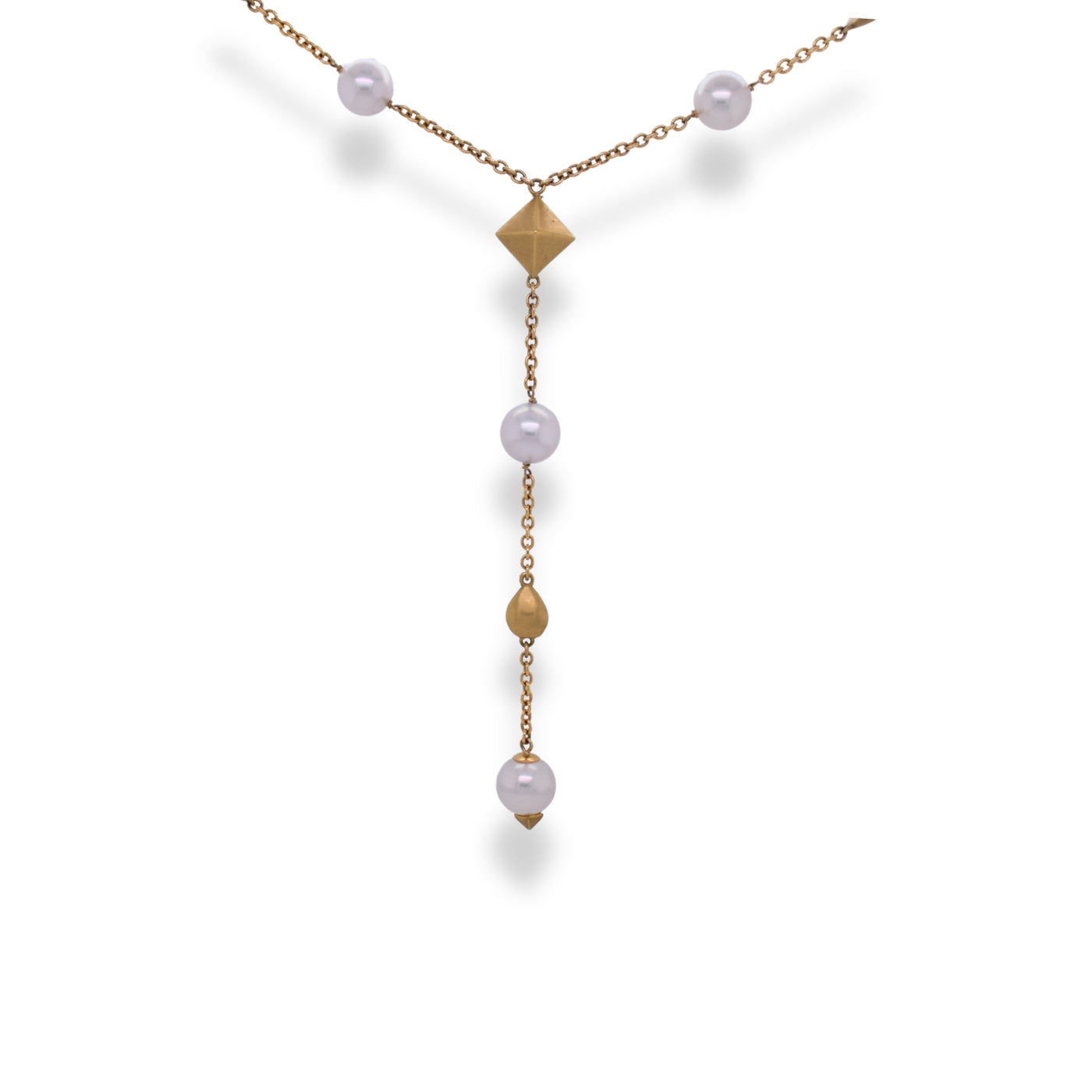 Nugget & Pyramid Akoya Necklace