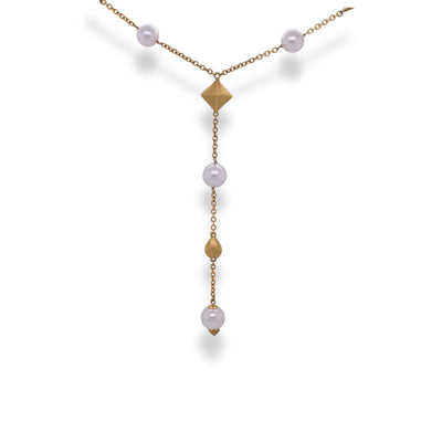 Nugget & Pyramid Akoya Necklace