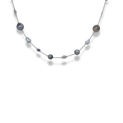 Tahitian Baroque & Keshi Nugget Necklace