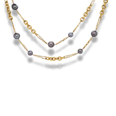 Chain & Tahitian Pearl Necklace