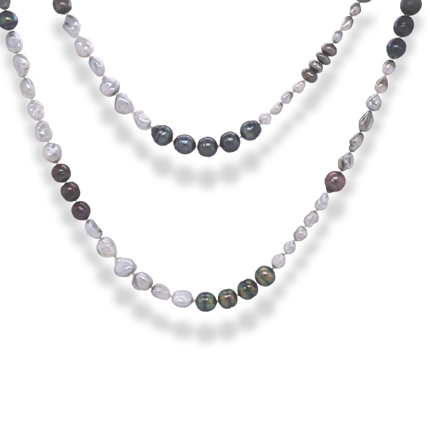 Natural Tahitian Keshi Pearl Necklace
