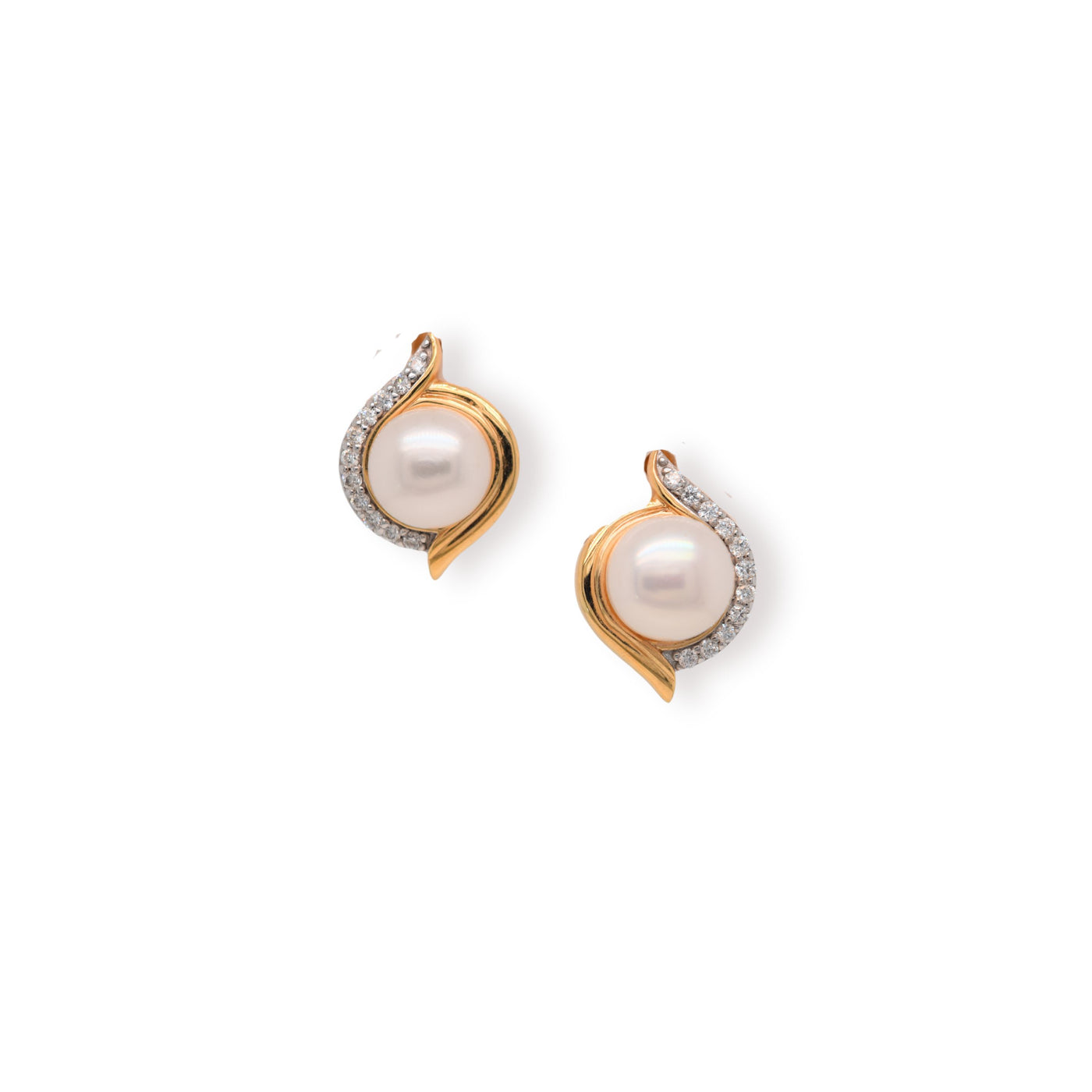 Diamond Mist Pearl Studs