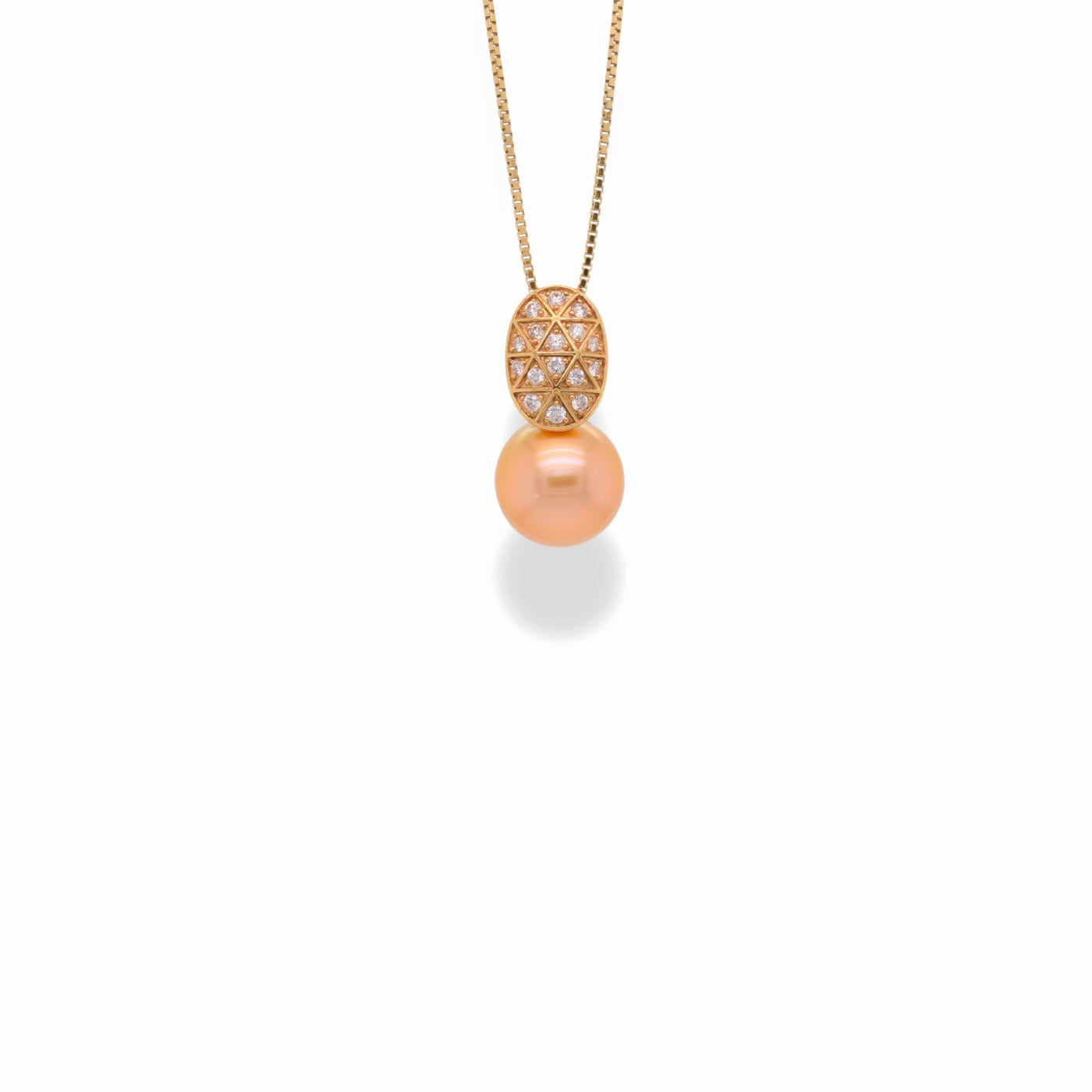 Golden South Sea Pearl Shield Pendant