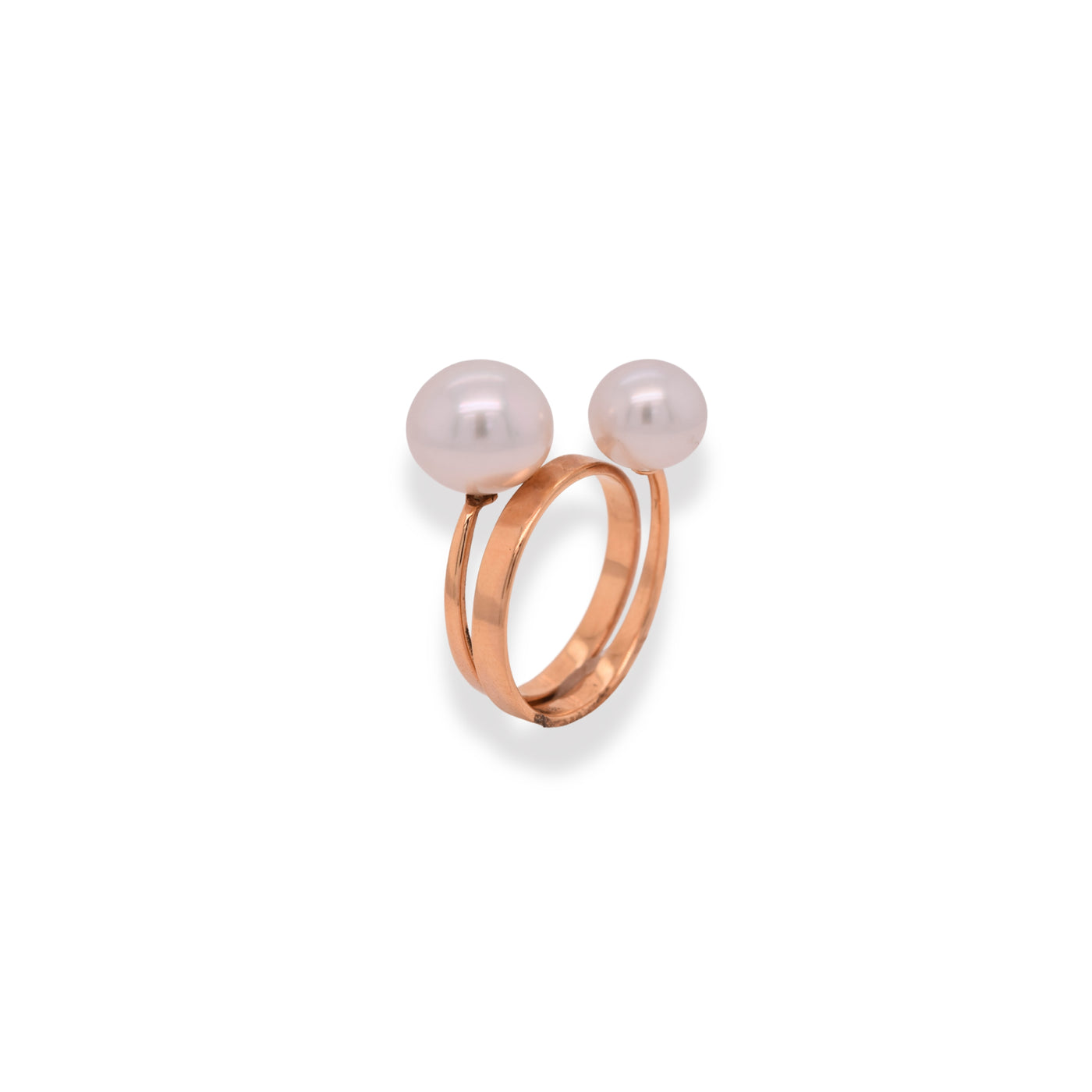 White Pearl Coil Ring