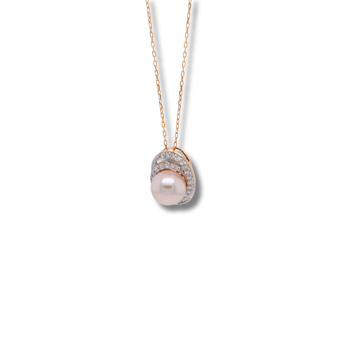 Akoya Diamond Halo Pendant