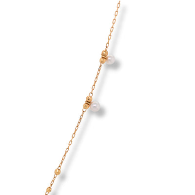 Petite Akoya Pearl Station Necklace