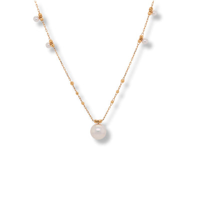 Petite Akoya Pearl Station Necklace