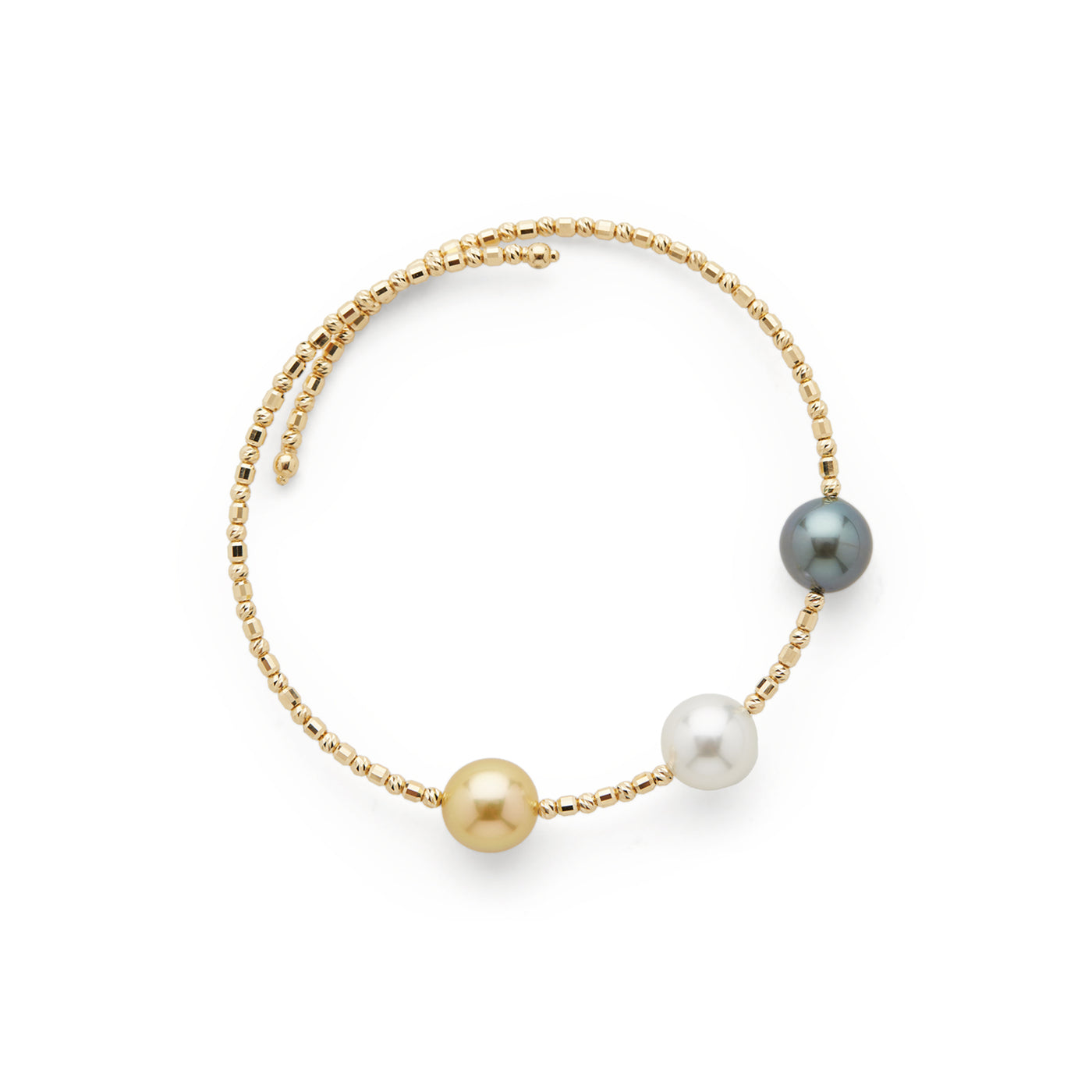 Multi-Color Pearls Sparkle Bangle