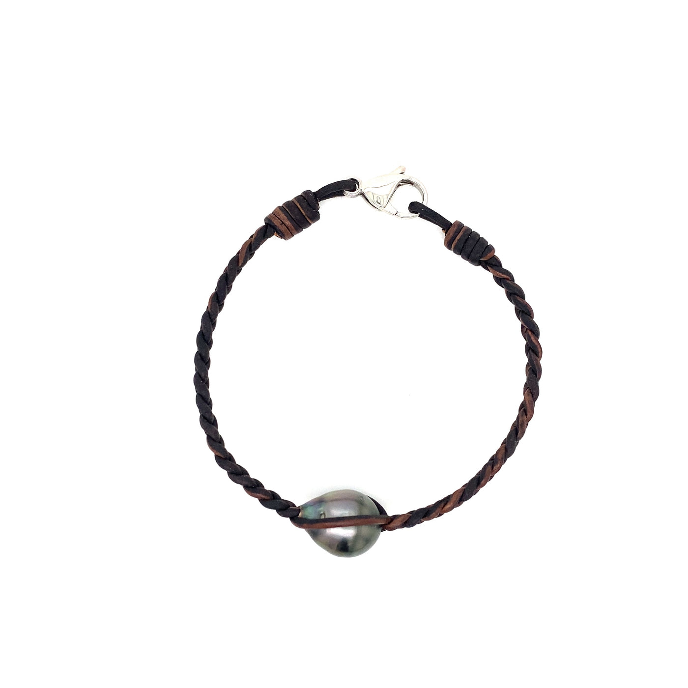 Men's Tahitian Pearl & Leather Bracelets