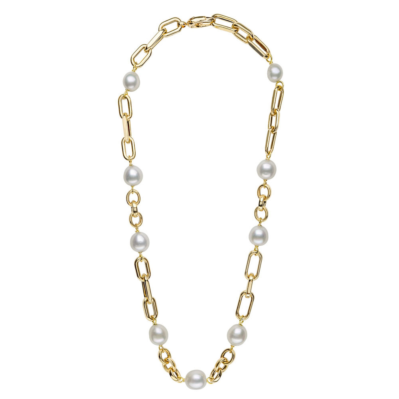 White South Sea Pearl Paperclip Necklace