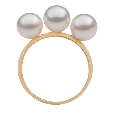 Triple Akoya Pearls Ring