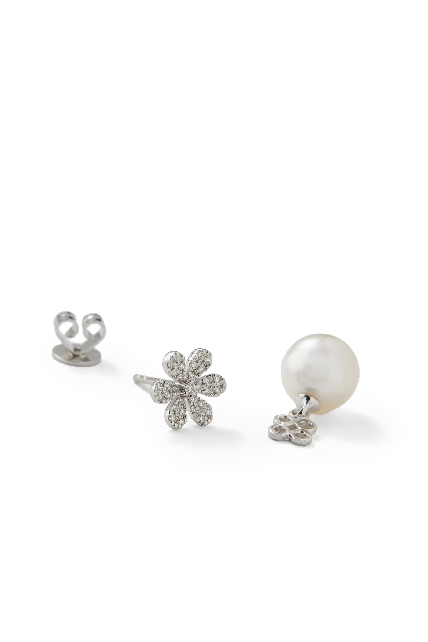 Petite Pearl & Flower Drop Earrings