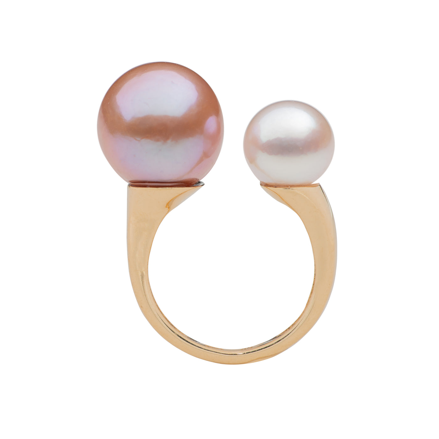 Pink Kasumiga & Akoya Pearl Ring