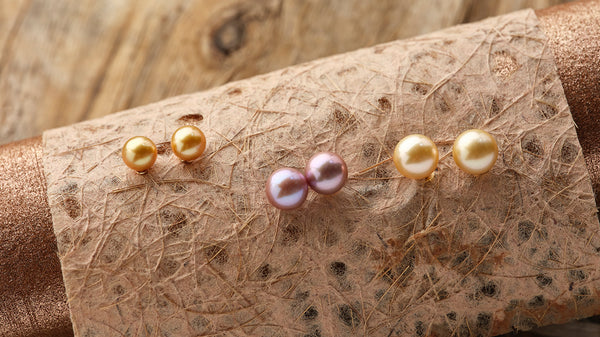 Golden South Sea Pearl Studs
