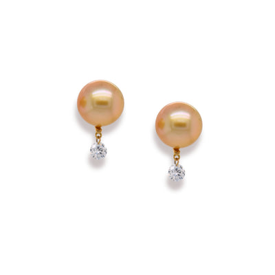 Golden Twinkling Diamond Earrings
