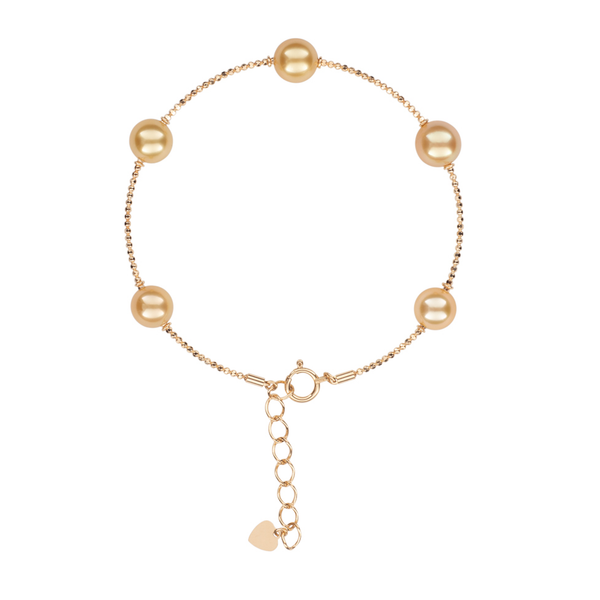 Golden South Sea Multi-Pearl Sparkle Bracelet