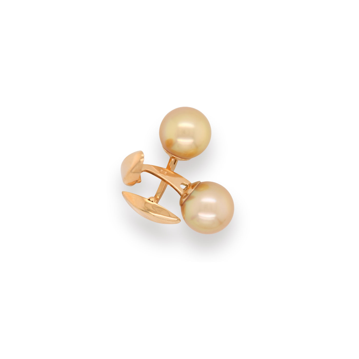 Elevate your style with these Golden South Sea pearl cufflinks, crafted in 18K yellow gold. Designed for the modern gentleman, these luxurious cufflinks showcase the rare beauty of golden pearls, offering a timeless and sophisticated touch to any formal attire. Perfect for special occasions or refined everyday wear.