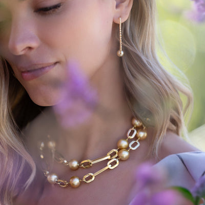 Amalfi Golden South Sea Pearl Necklace