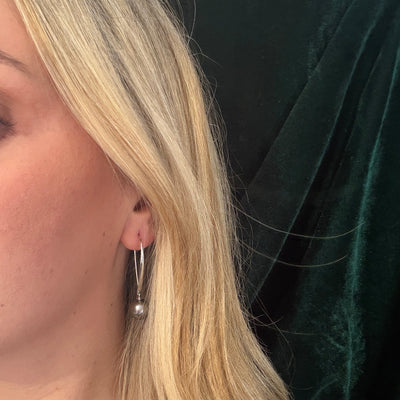 Tahitian Pearl Loop Drops