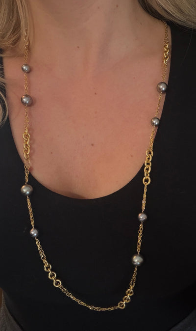 Chain & Tahitian Pearl Necklace