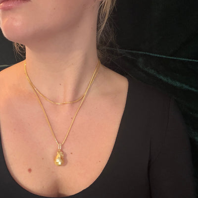 Double Chain South Sea Baroque Pearl Necklace