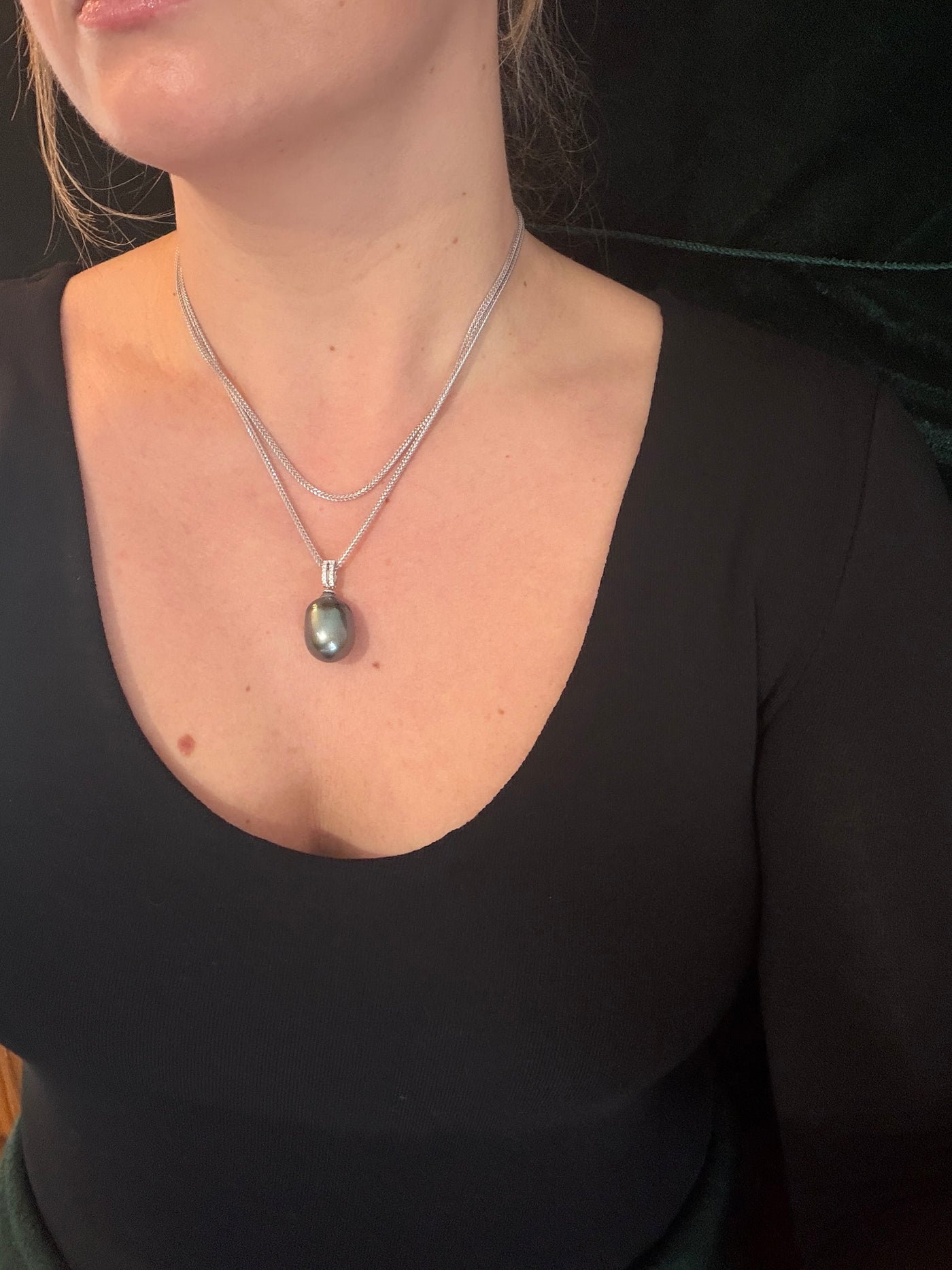 Double Chain South Sea Baroque Pearl Necklace