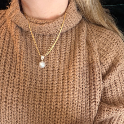 South Sea & Diamond Waterfall Pendant