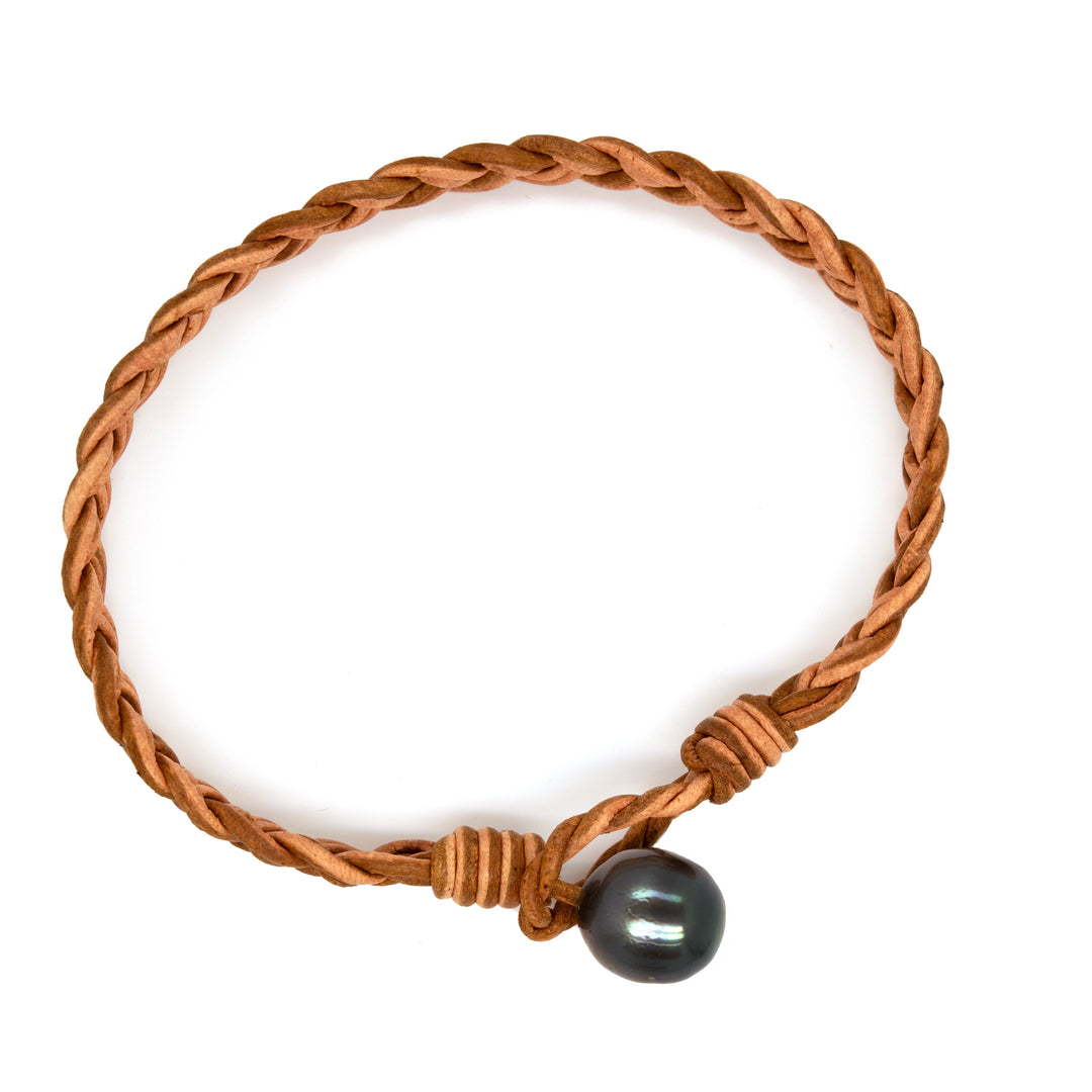 Men's Tahitian Pearl & Leather Bracelets – Pearls By Shari