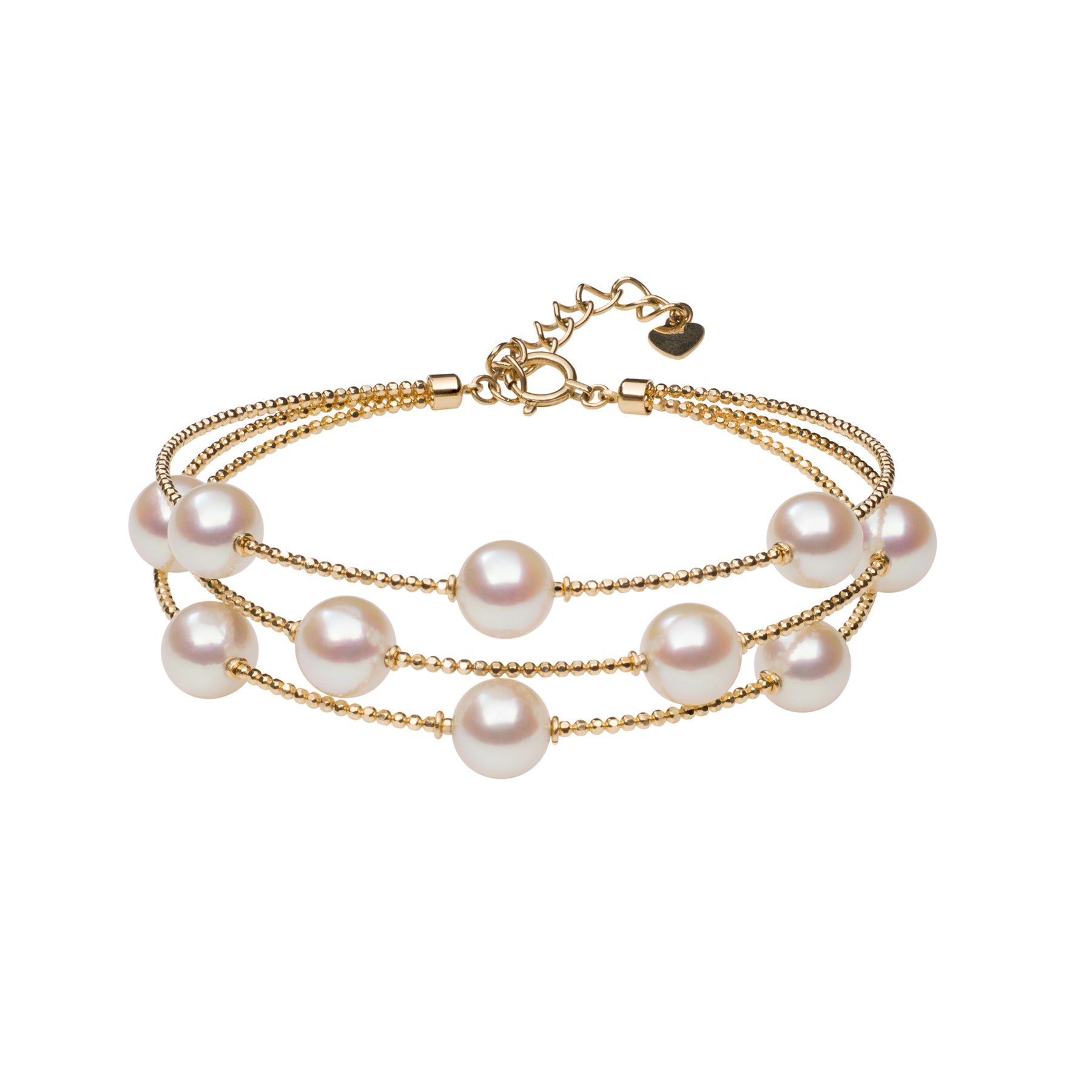 AAA South Sea White Pearl Bracelet - 9-8mm, 7.5-8 Inches, 14k Yellow Gold Clasp (New Without Tags)