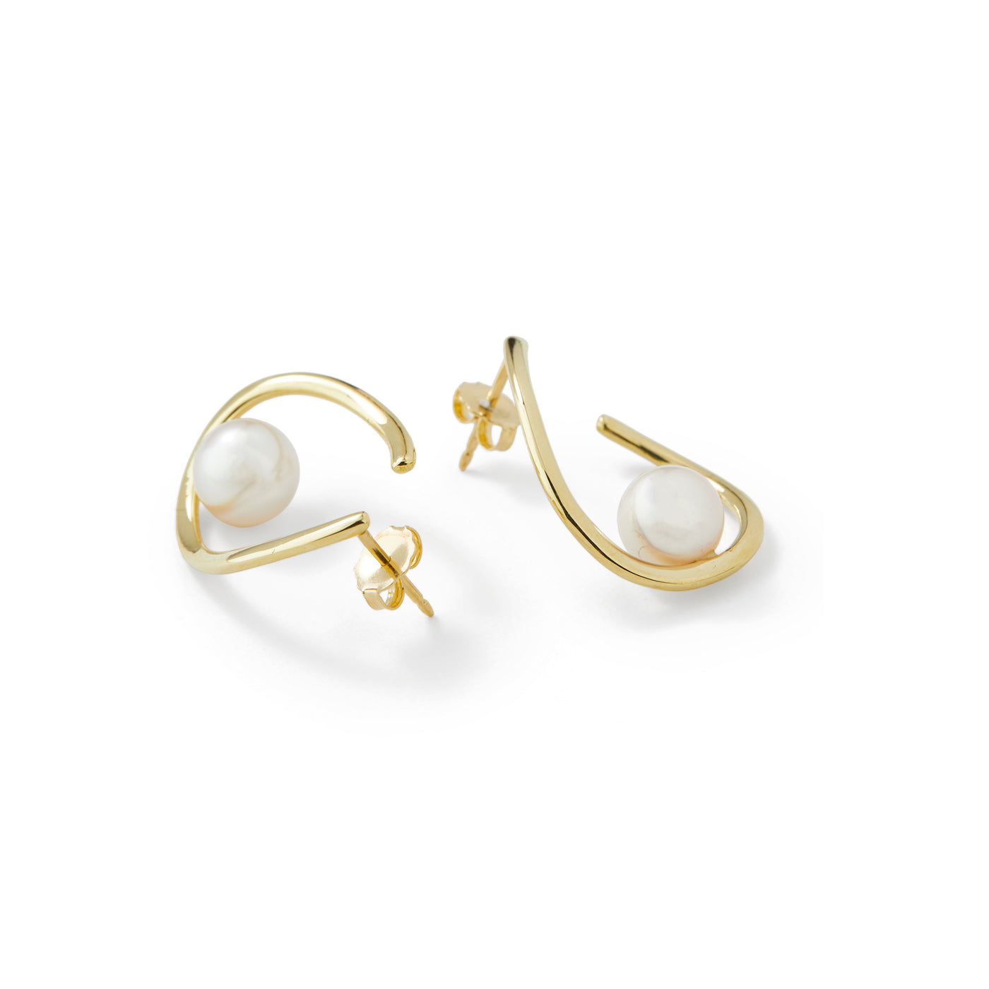 Floating Akoya Pearl Hoops