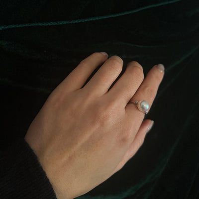 Akoya Twin Spark Ring