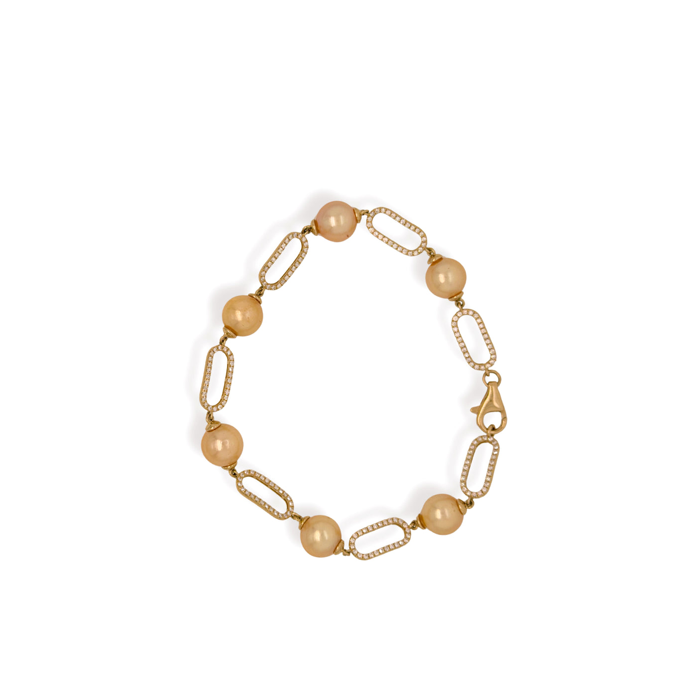 Golden South Sea Paperclip Bracelet