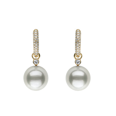 Reversible Pearl & Diamond Earrings
