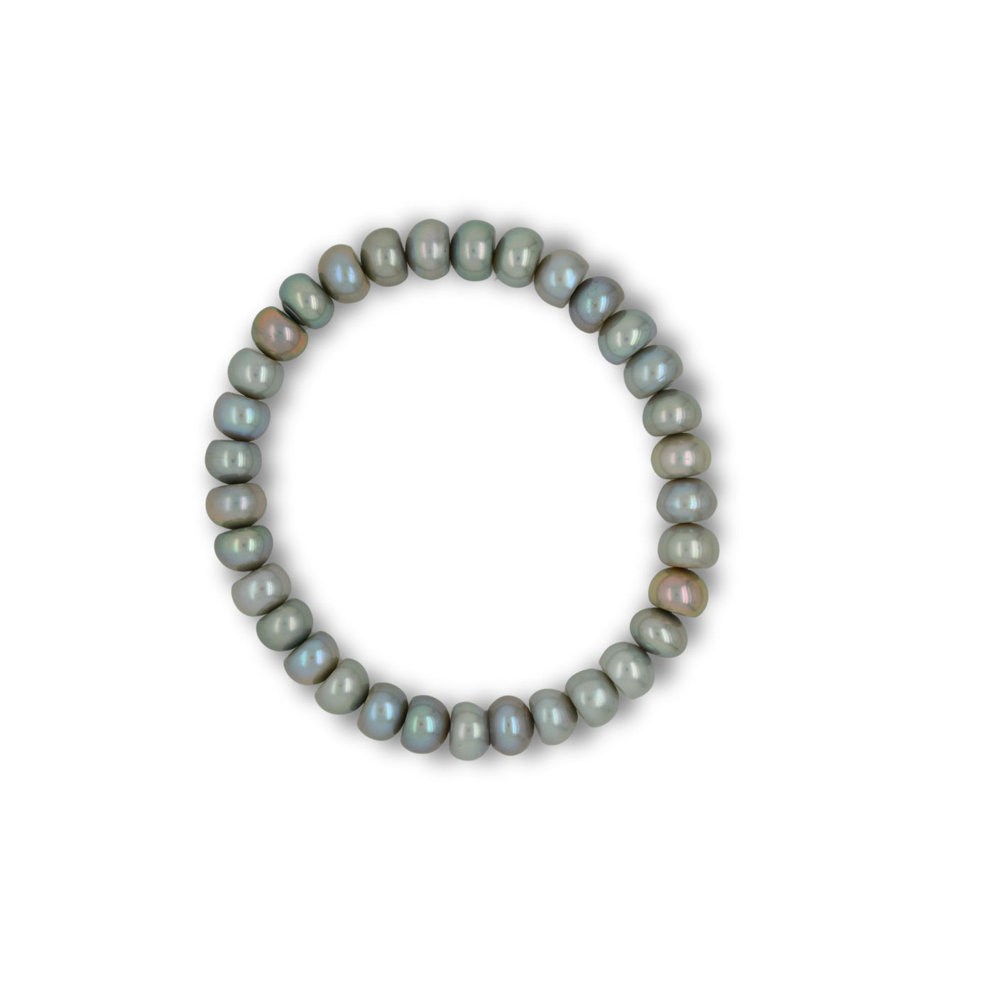 Sage Hues Freshwater Pearl Stretchy Bracelet. 