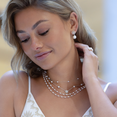 Petite Akoya Pearl & Multi-Flower Necklace