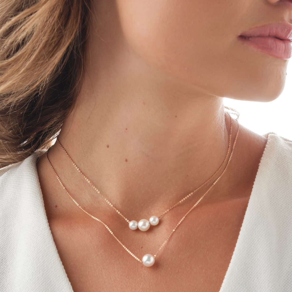Floating Akoya Pearl Pendant