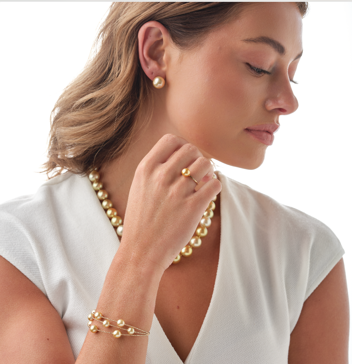 Golden South Sea Pearl Studs